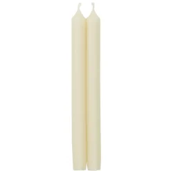 Straight Taper 12" Candles in Ivory - 4 Candles