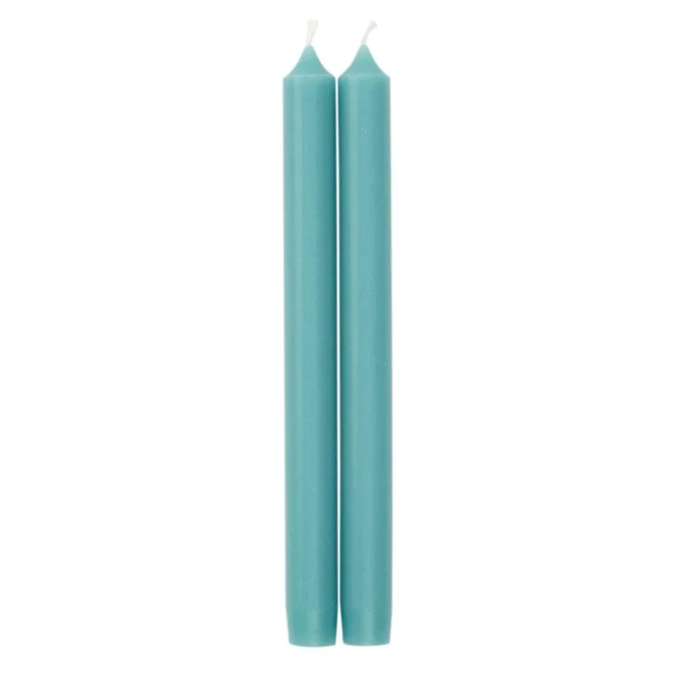Straight Taper 10" Candles in Turquoise - 2 Candles Per Package, 6 Packages Included
