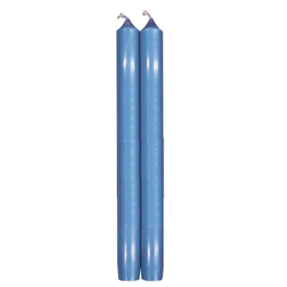 Straight Taper 10" Candles in French Blue - 2 Candles Per Package, 6 Packages Included