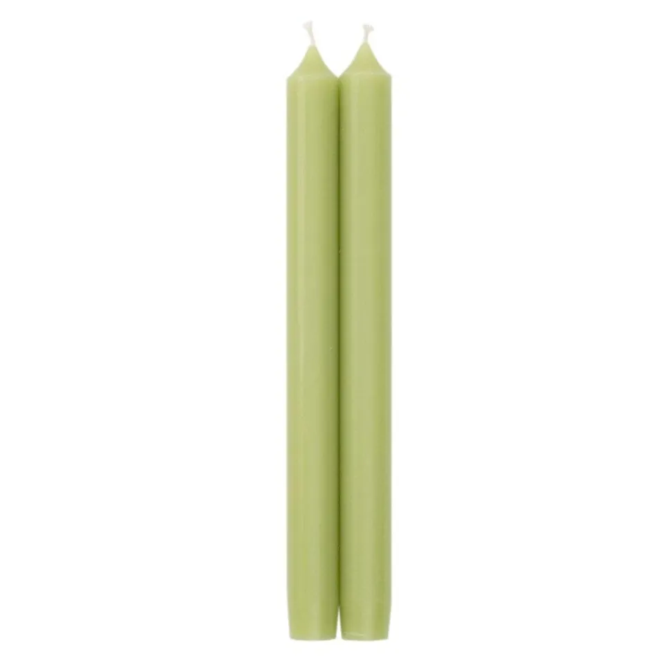 Straight Taper 10" Candles in Moss Green - 2 Candles Per Package