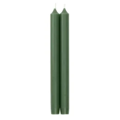 Straight Taper 10" Candles in Hunter Green - 4 Candles