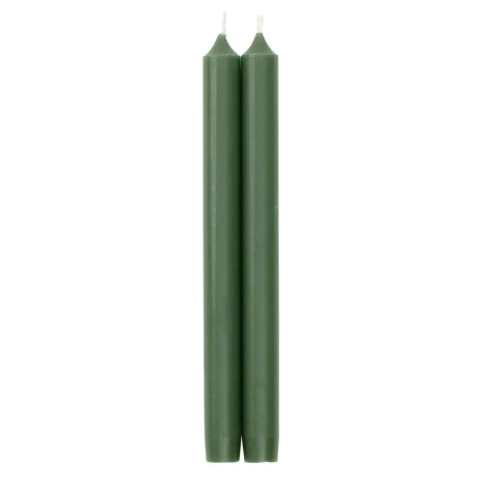 Straight Taper 10" Candles in Hunter Green - 4 Candles