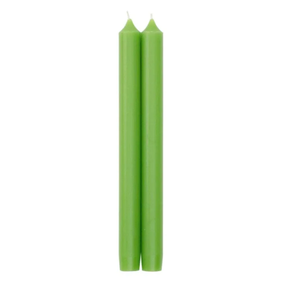 Straight Taper 10" Candles in Spring Green - 2 Candles Per Package, 3 Packages Included