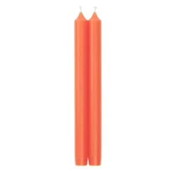 Straight Taper 10" Candles in Orange - 2 Candles Per Package, 3 Packages Included