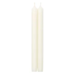 Straight Taper 10" Candles in White - 2 Candles Per Package