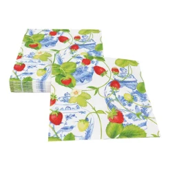 Strawberries And Cream Luncheon Napkins - 20 Per Package