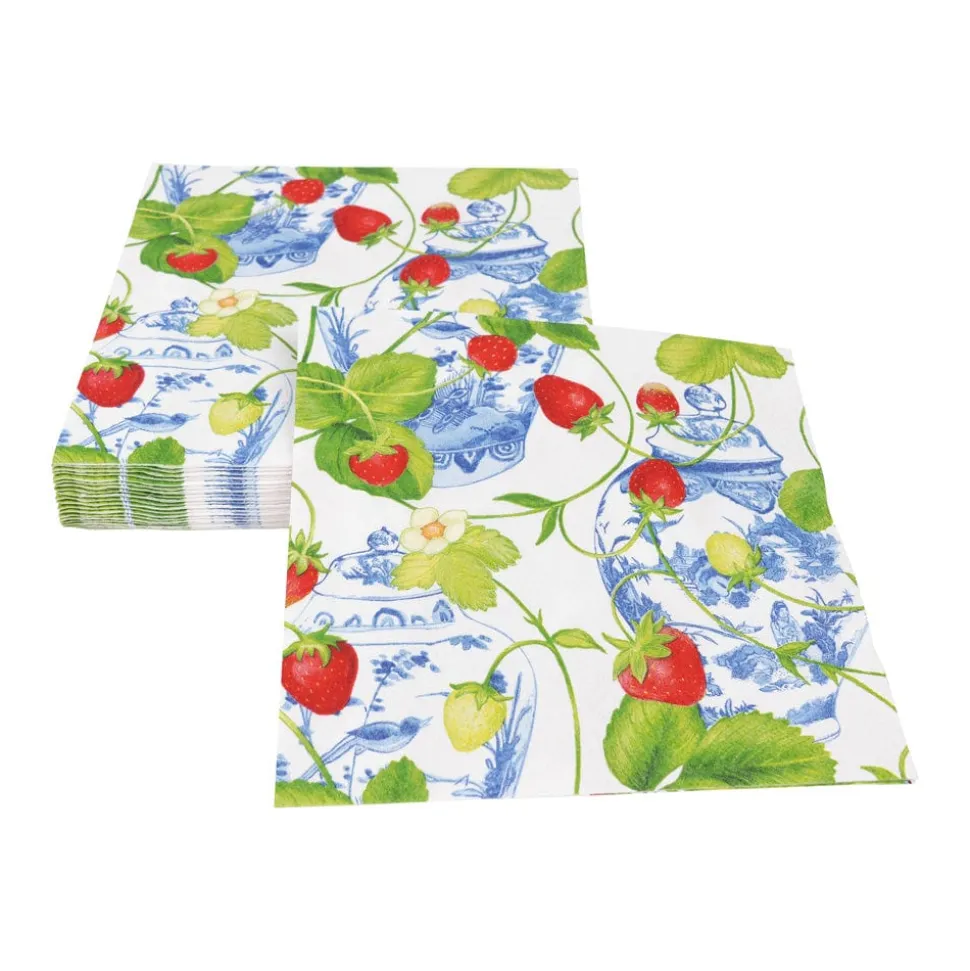 Strawberries And Cream Luncheon Napkins - 20 Per Package