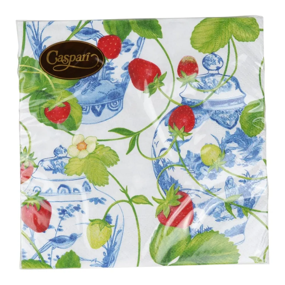 Strawberries And Cream Luncheon Napkins - 20 Per Package