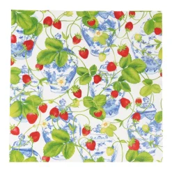 Strawberries And Cream Luncheon Napkins - 20 Per Package
