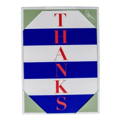 Striped Thanks Thank You Notes - 8 Note Cards And Envelopes