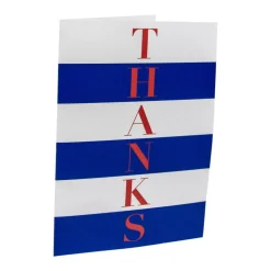 Striped Thanks Thank You Notes - 8 Note Cards And Envelopes