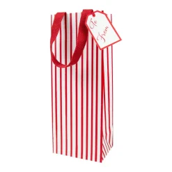 Stripes For Days Red & White Wine & Bottle Gift Bags - 1 Each
