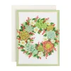 Succulent Wreath Classic Boxed Christmas Cards - includes 15 cards & envelopes