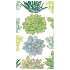 Succulents Paper Guest Towel Napkins - 15 Per Package
