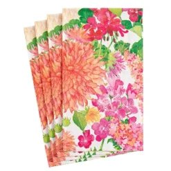 Summer Blooms Paper Guest Towel Napkins - 15 Per Package