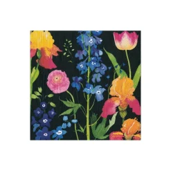 Summer Garden Paper Cocktail Napkins in Black - 20 Per Package