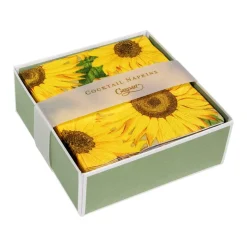 Sunflowers Boxed Paper Cocktail Napkins - 40 Per Box