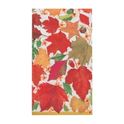 Swirling Leaves White Guest Towels - includes 15 Guest Towels