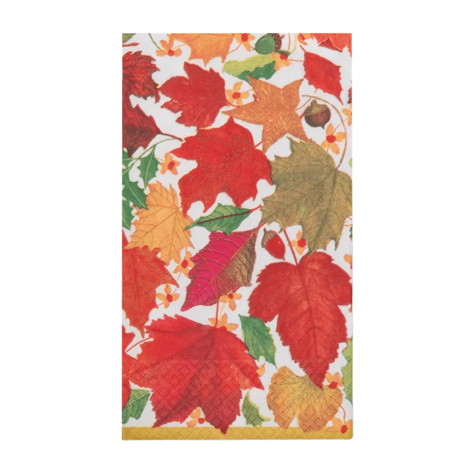 Swirling Leaves White Guest Towels - includes 15 Guest Towels