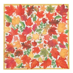 Swirling Leaves White Luncheon Napkins - includes 20 Luncheon Napkins