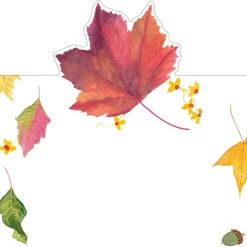 Swirling Leaves White Place Cards - includes 8 Place Cards