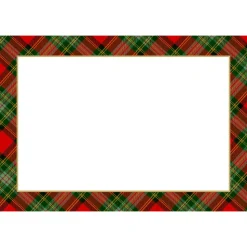 Tartan Red Foil Place Cards - includes 8 Cards