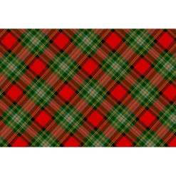 Tartan Red Foil Place Cards - includes 8 Cards