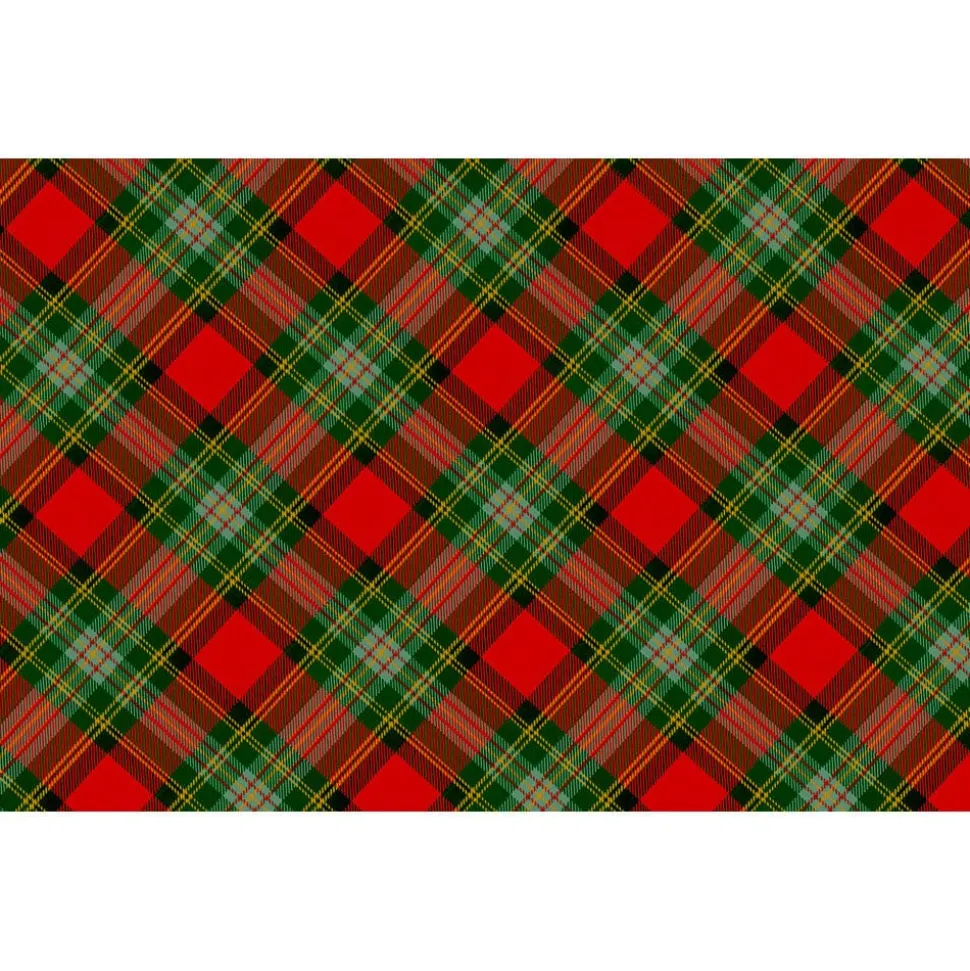 Tartan Red Foil Place Cards - includes 8 Cards