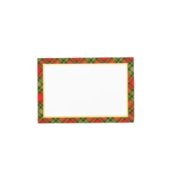 Tartan Red Foil Place Cards - includes 8 Cards