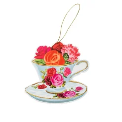 Tea Cups Decorative Die-Cut Gift Tags - 2 Per Package