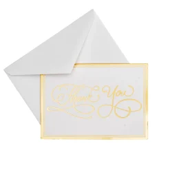 Thank You Calligraphy Foil Thank You Notes