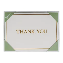Thank You Gold Embossed Thank You Notes - 8 Note Cards And Envelopes