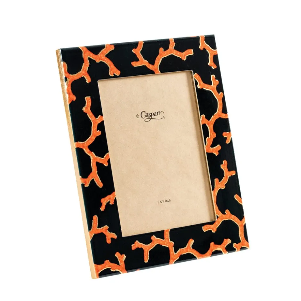 The Coral Sea Black 5" x 7" Lacquer Picture Frame - includes 1 frame