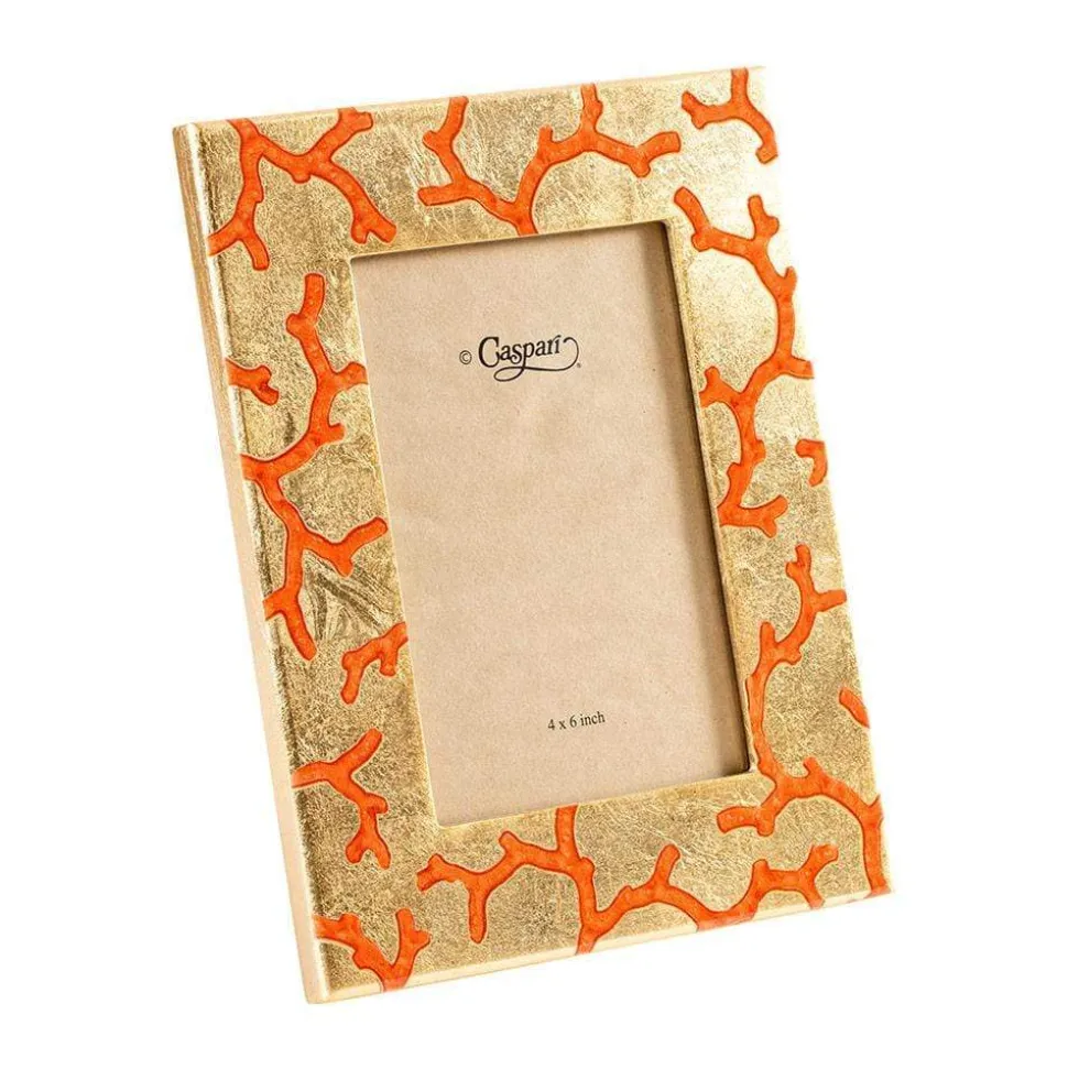 The Coral Sea Gold 4" x 6" Lacquer Picture Frame - includes 1 frame
