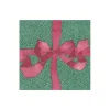 Tied With A Bow Green & Plum Boxed Cocktail Napkins - 40 Per Box