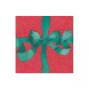 Tied With A Bow Red & Spruce Boxed Cocktail Napkins - 40 Per Box