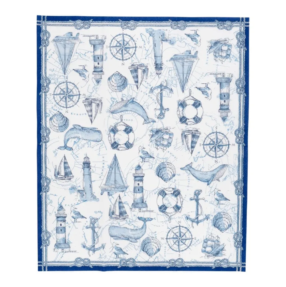 To The Lighthouse Guest Towel Napkins - 15 Per Package