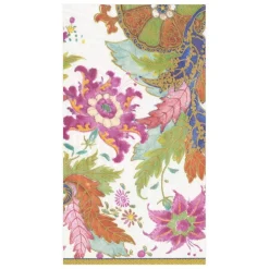 Tobacco Leaf Paper Guest Towel Napkins in Ivory - 15 Per Package