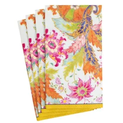 Tobacco Leaf Paper Guest Towel Napkins in Ivory - 15 Per Package