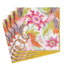 Tobacco Leaf Paper Luncheon Napkins in Ivory - 20 Per Package