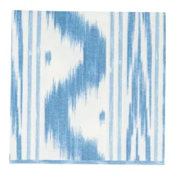 Toile De Nantes Blue Paper Linen Luncheon Napkins - 15 Per Package