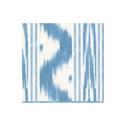 Toile De Nantes Blue Paper Linen Cocktail Napkins - 15 Per Package