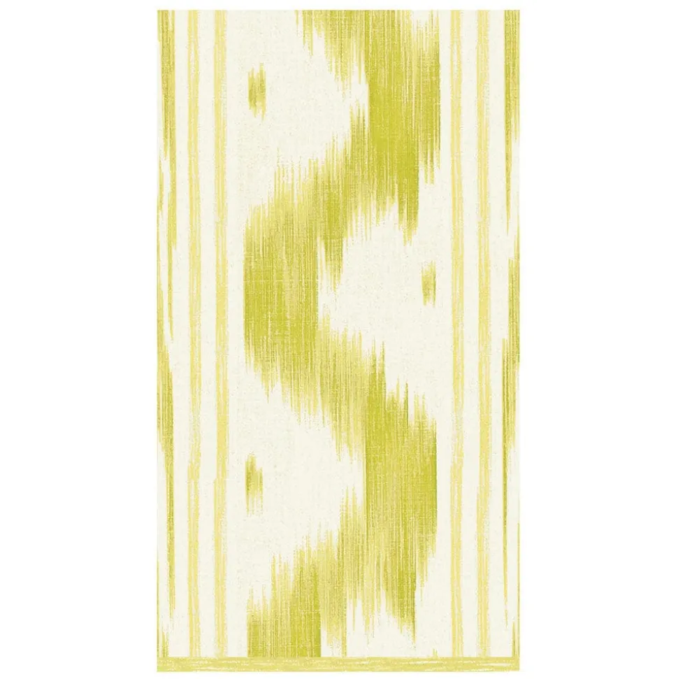 Toile De Nantes Yellow Paper Linen Guest Towel Napkins - 12 Per Package
