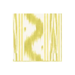 Toile De Nantes Yellow Paper Linen Cocktail Napkins - 15 Per Package