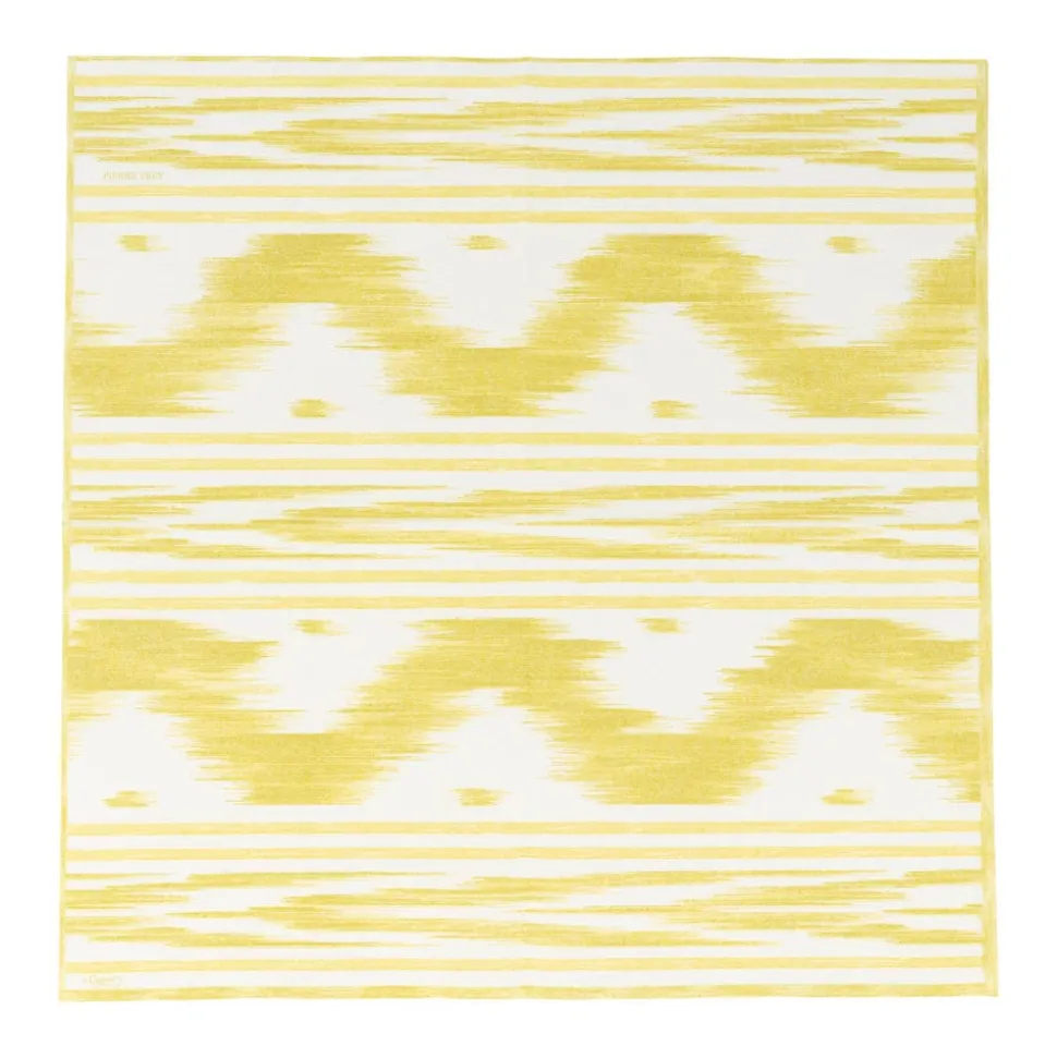 Toile De Nantes Yellow Paper Linen Luncheon Napkins - 15 Per Package
