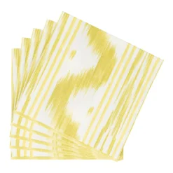 Toile De Nantes Yellow Paper Linen Luncheon Napkins - 15 Per Package
