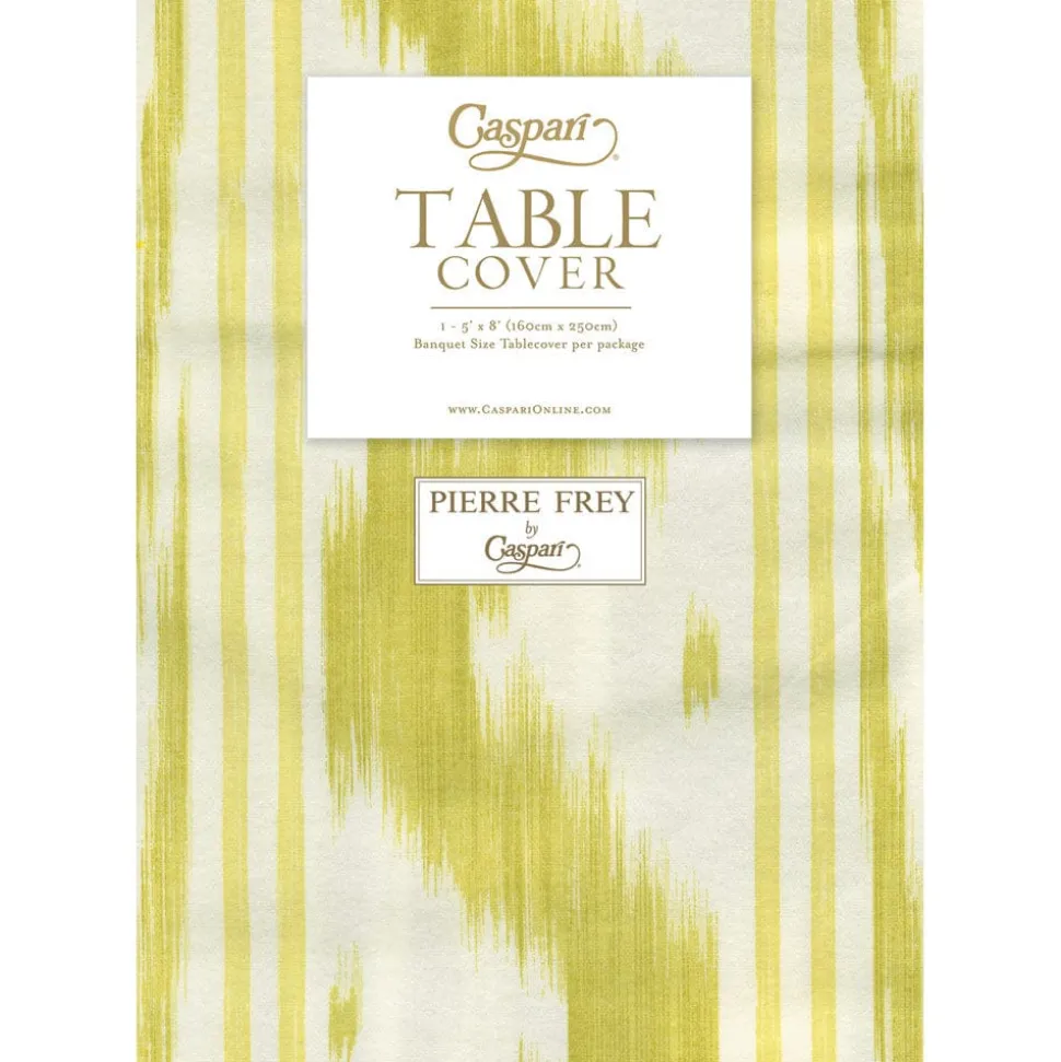 Toile De Nantes Yellow Paper Linen Table Covers - 1 Each