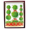 Topiaries Boxed Christmas Cards - 15 Christmas Cards & 15 Envelopes