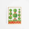 Topiaries Classic Boxed Christmas Cards - includes 15 cards & envelopes