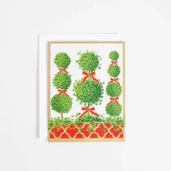 Topiaries Classic Boxed Christmas Cards - includes 15 cards & envelopes